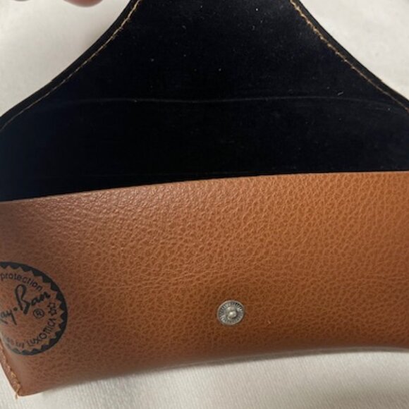 NEW Ray-Ban Sunglasses Soft Leather Brown Case 6.7" - Picture 12 of 14